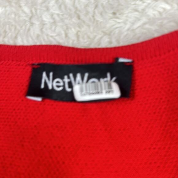 Network red knit fit and flare dress size small - Picture 7 of 12